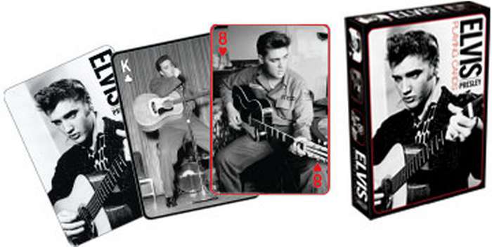 41907-ELVIS PLAYING CARDS -B&W-