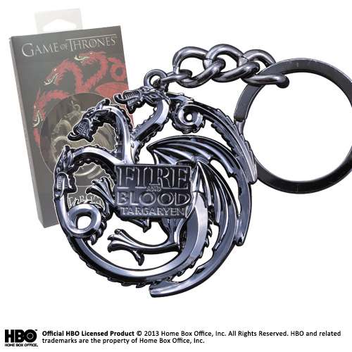 47292-GAME OF THRONES TARGARYEN SIGIL KEYCHAIN