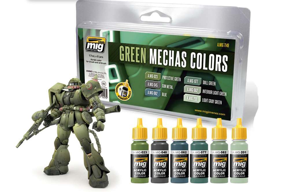 48250-GREEN MECHAS COLORS SET 7149