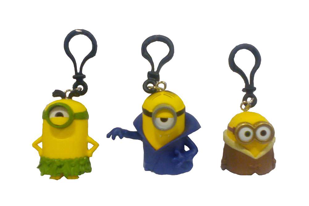 48493-MINIONS MOVIE KCHAIN SET (3)