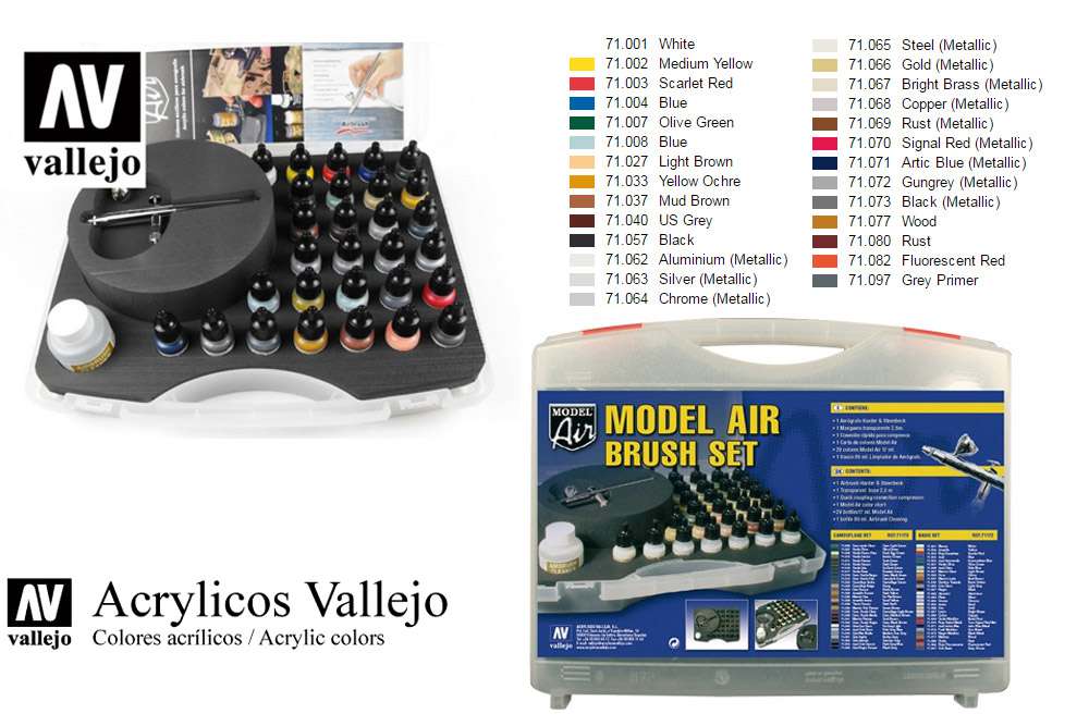 50012-MODEL AIR 71172 COLOR SET AND AIRBRUSH