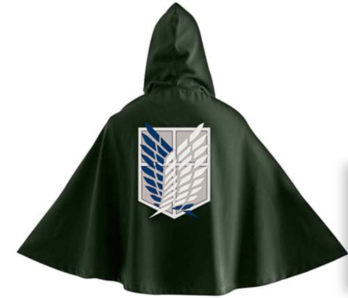 56757-AOT OFFICIAL GREEN CAPE IN POLYBAG