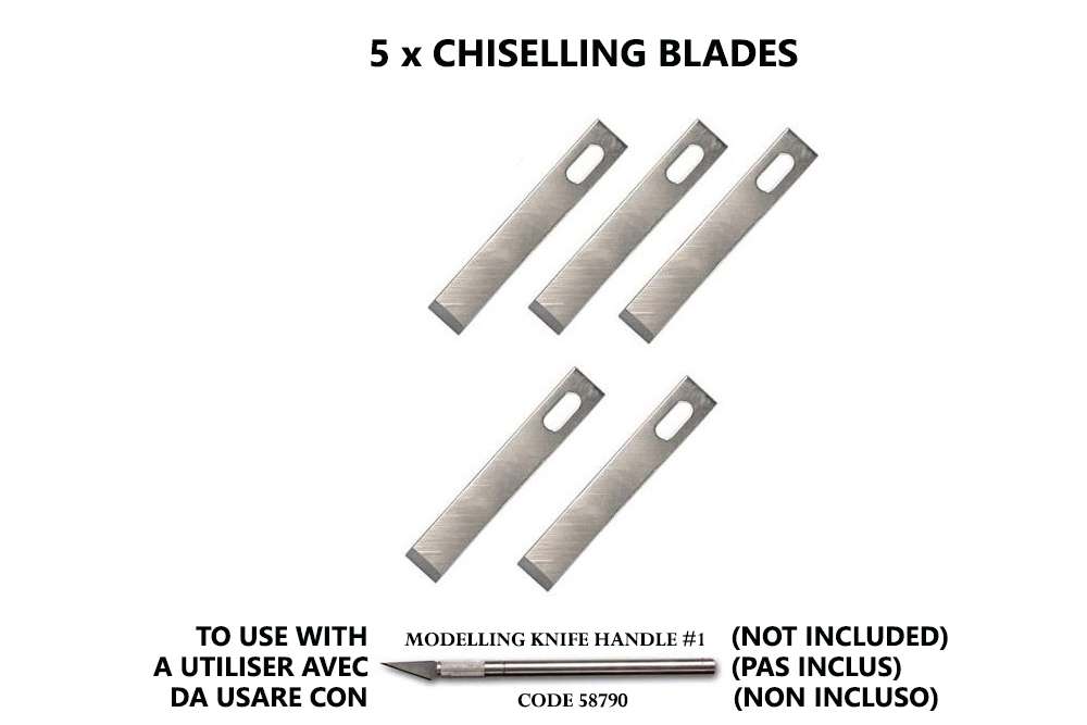 58787-CHISELLING BLADES (5) FOR NO.1 HANDLE