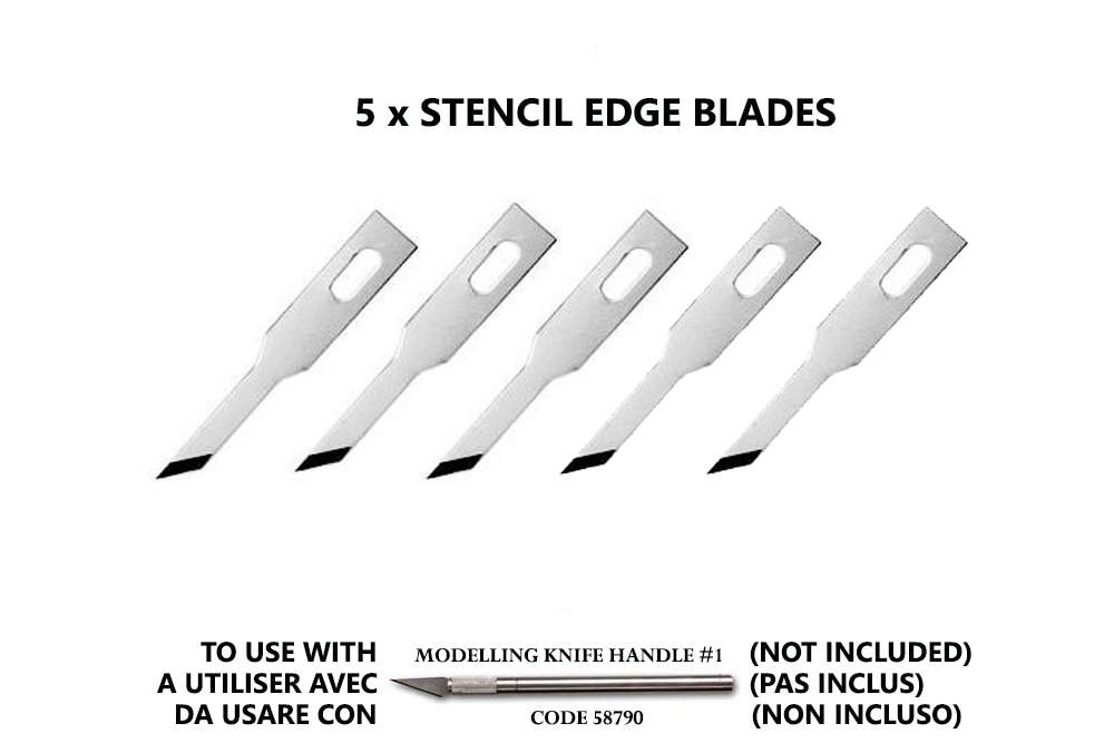 58788-STENCIL EDGE BLADES (5) FOR NO.1 HANDLE