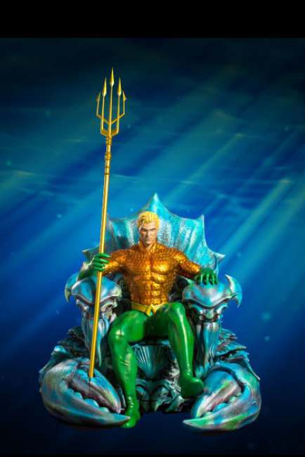 59043-AQUAMAN ON THRONE 1/3 STATUE