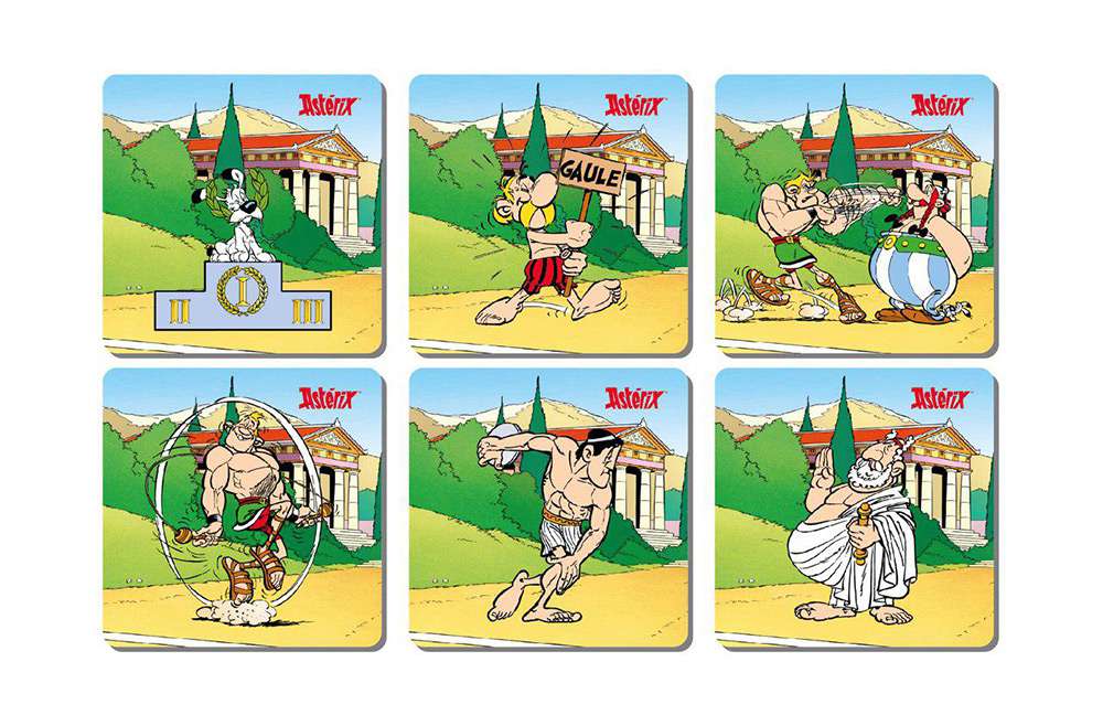59420-ASTERIX OLYMPIC GAMES 6 COASTERS SET