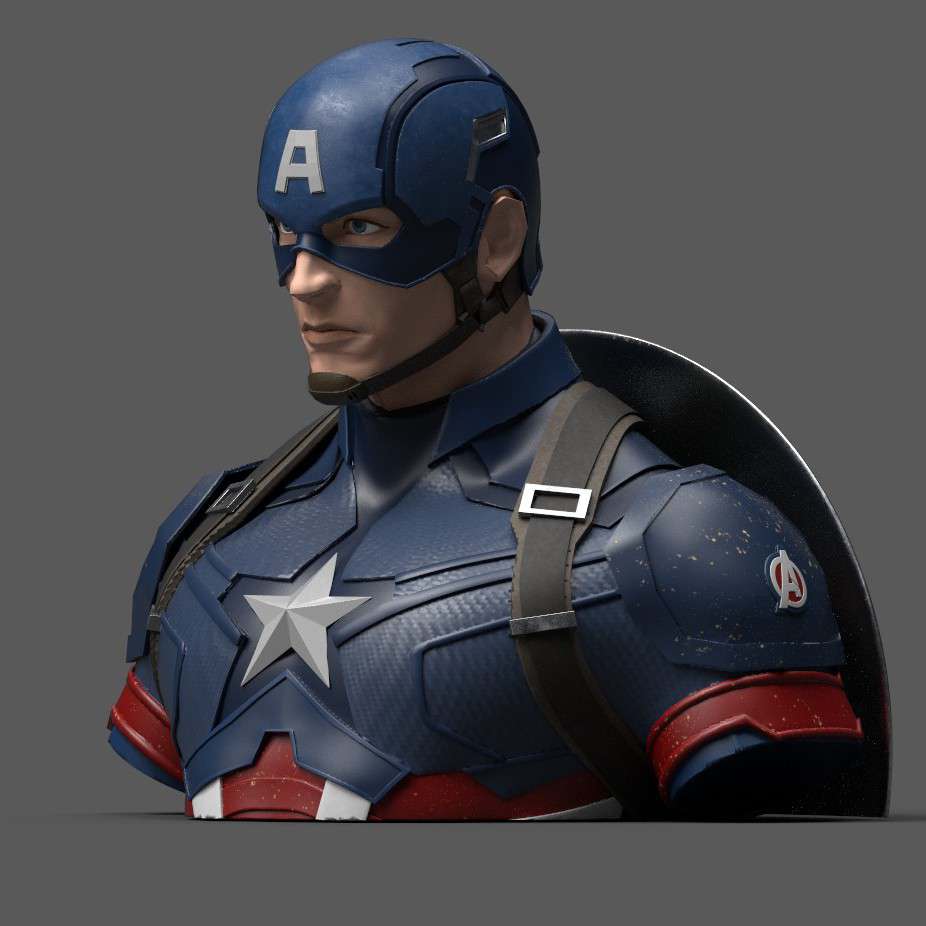 68185-AVENGERS ENDGAME CAPT AMERICA BUST BANK