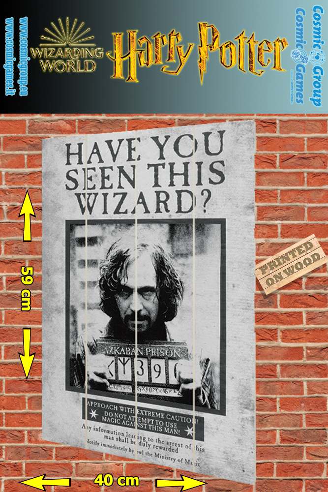 68681-HARRY POTTER SIRIUS WANTED WOOD PRINT