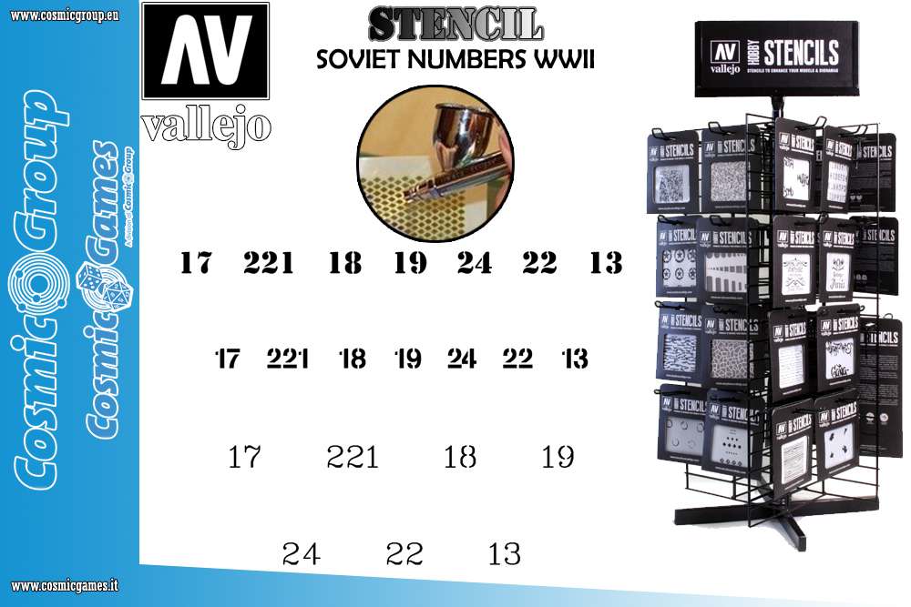 72617-STENCIL STAFV003 SOVIET NUMBERS WWII