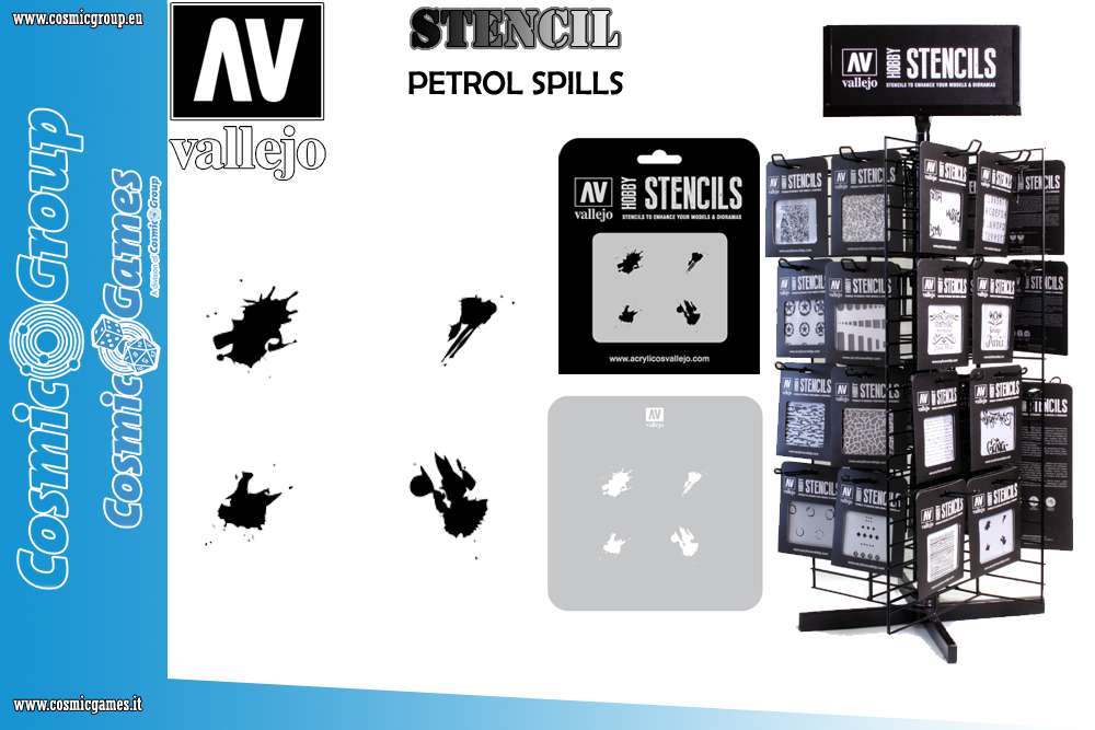 72641-STENCIL STTX004 PETROL SPILLS