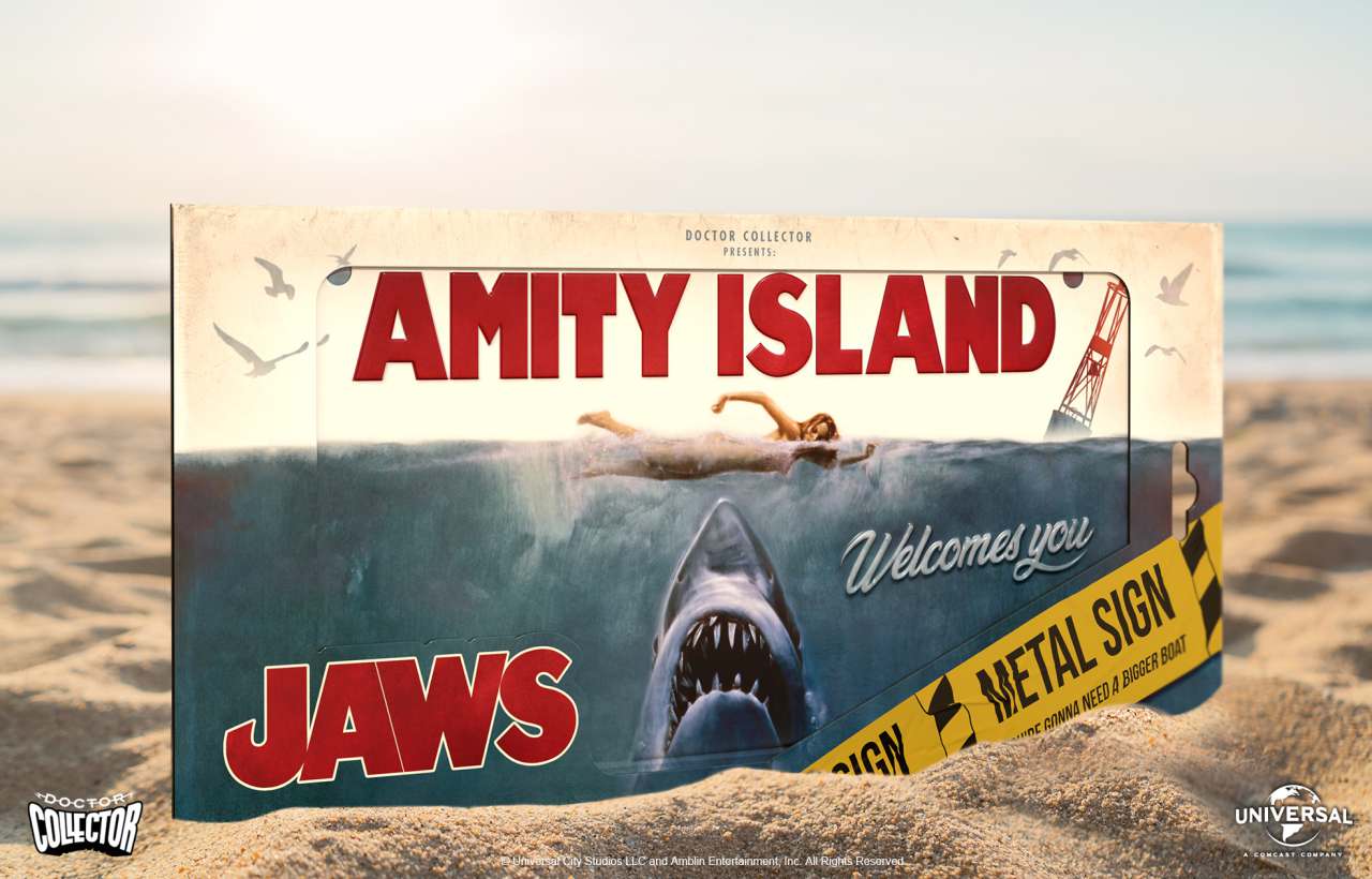 74239-JAWS METAL SIGN