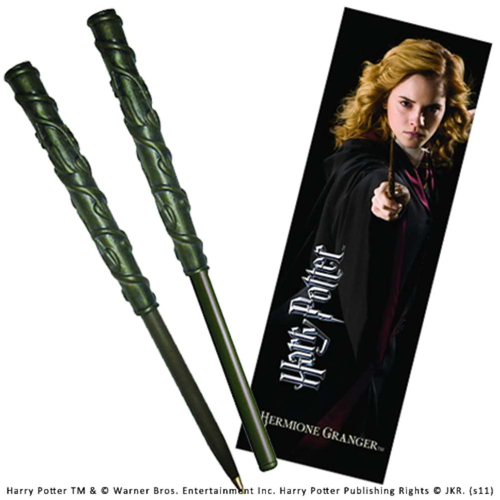 74719-HP HERMIONE WAND PEN AND BOOKMARK