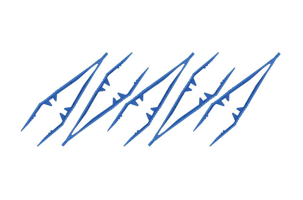 75068 PLASTIC TWEEZERS X5