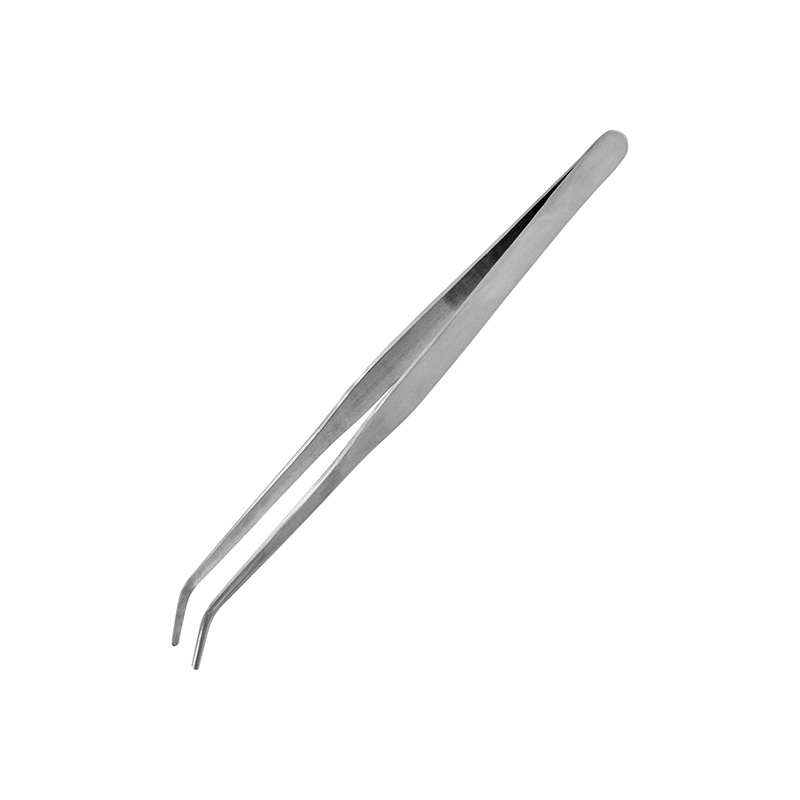 75071-STRONG CURVED STAIN STEEL TWEEZERS 175mm