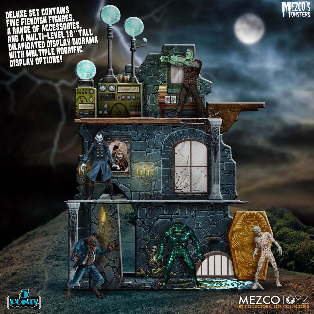 80841-5 POINTS MEZCO MONSTER TOWER FEAR DX SET