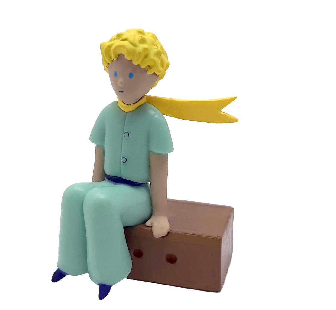 81054-LITTLE PRINCE ON HIS BOX FIGURE