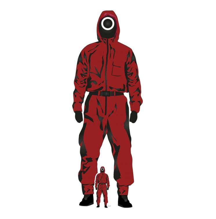 81152-SQUID GAME INSPIRED RED JUMPSUIT CUTOUT