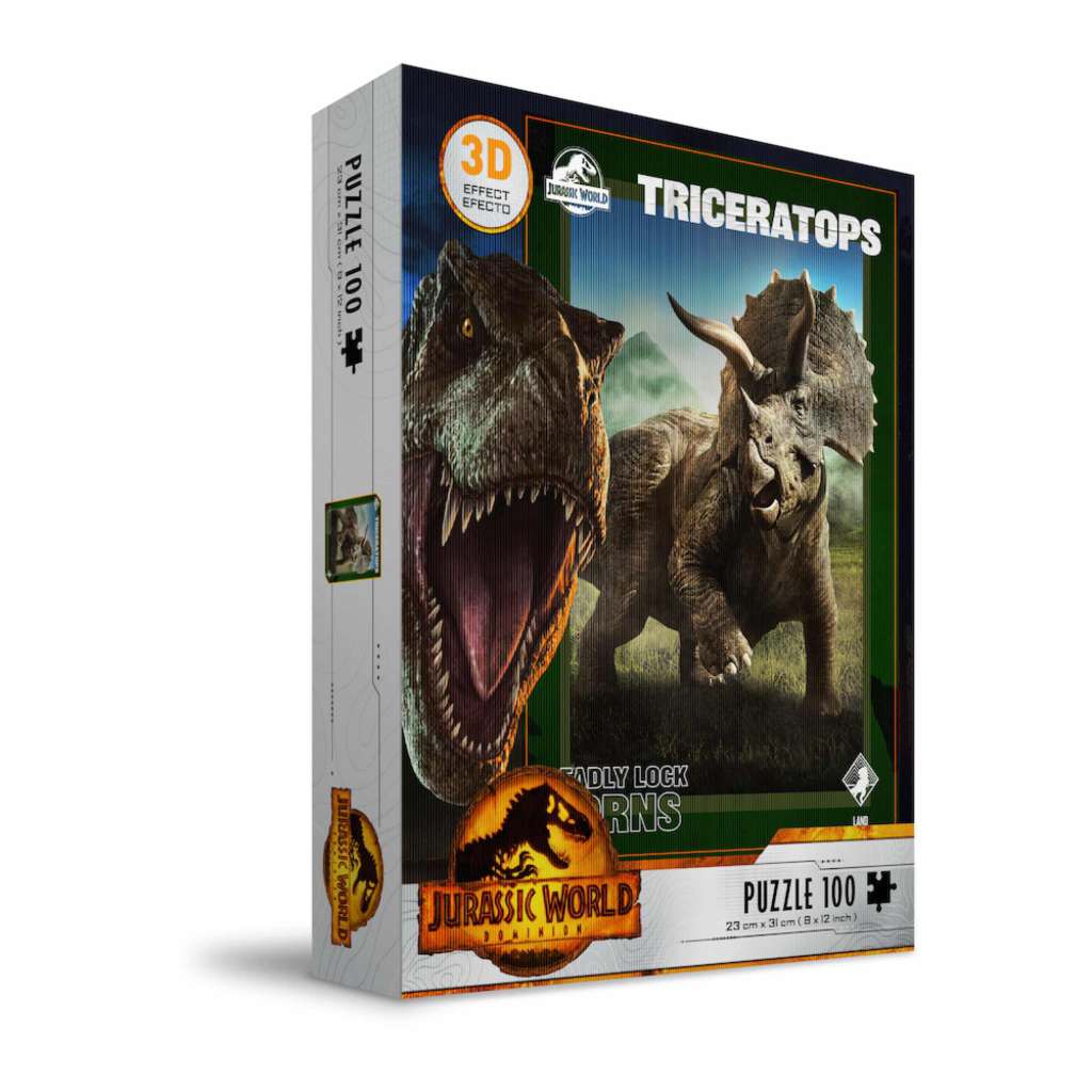 86937-JURASSIC WORLD TRICERATOPS 3D EFF PUZZLE