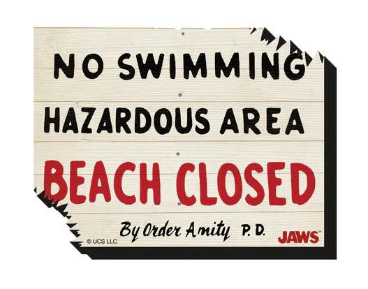 88761-JAWS BEACH CLOSED FUNKY CHUNKY MAGNET