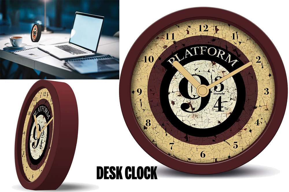 89080-HARRY POTTER-PLATFORM 9-3/4 DESK CLOCK