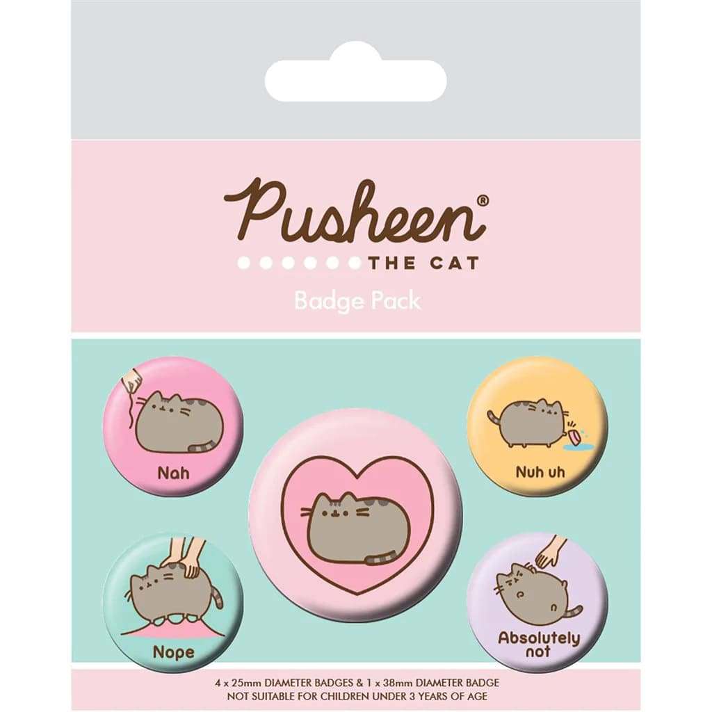89447 PUSHEEN NAH BADGE PACK