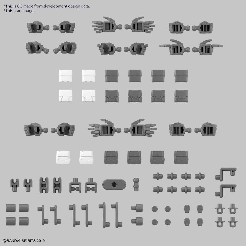 89733-30MM OP PARTS SET 12 HAND PARTS 1/144