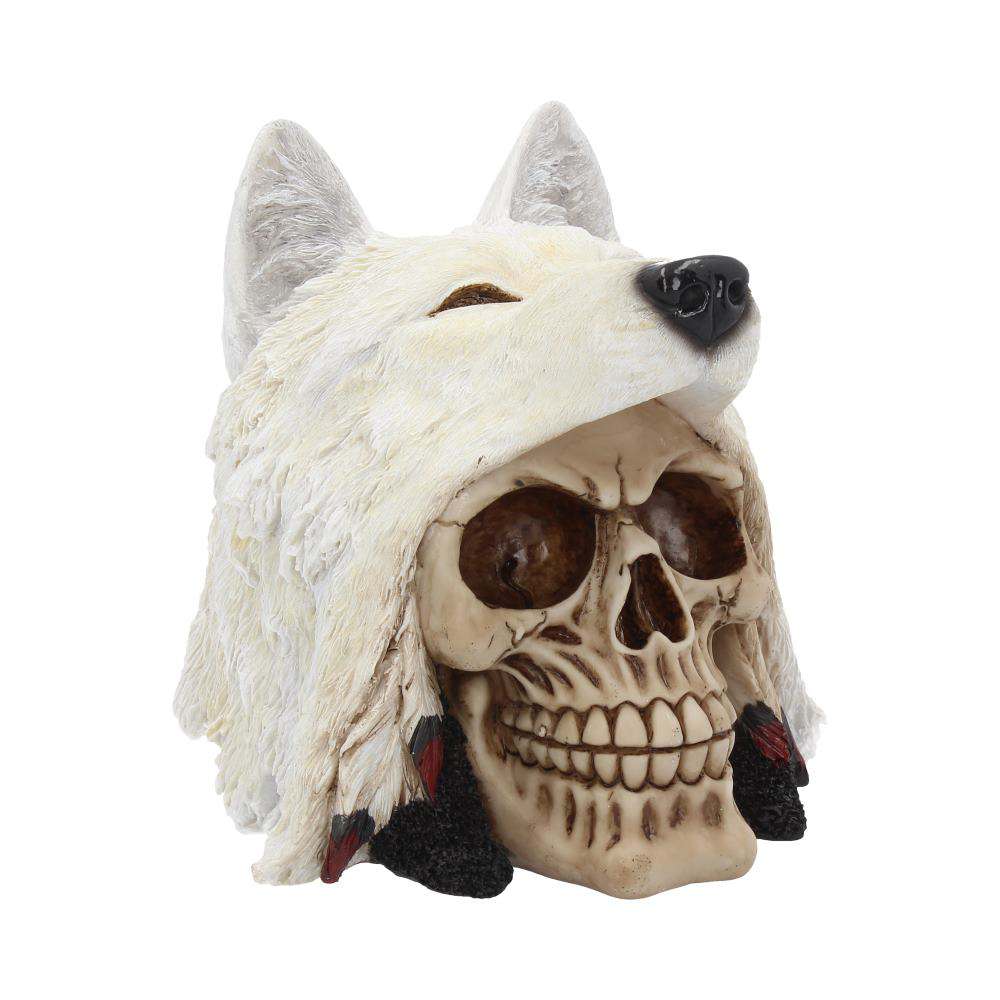 90337-SKULL WITH HAT NIGHT WOLF