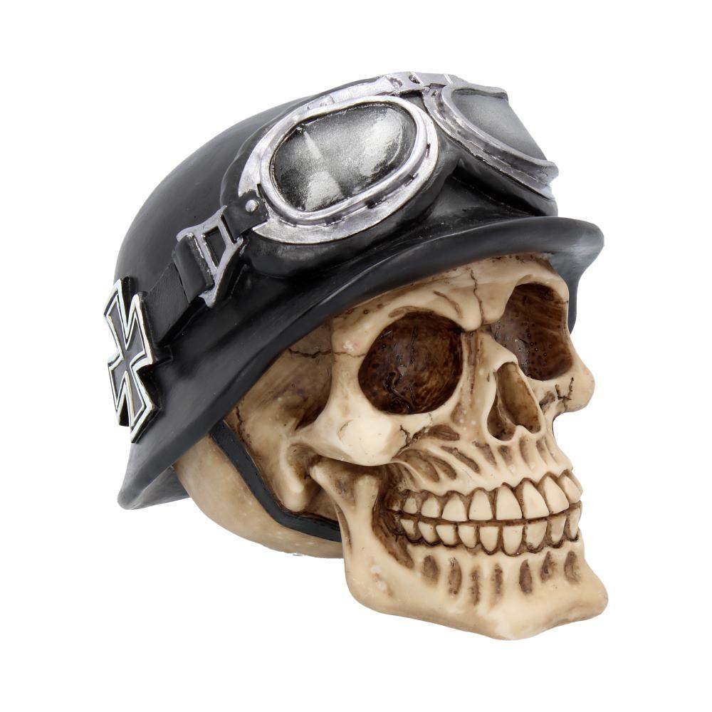 90340-SKULL WITH HAT IRON CROSS HELMET BIKER