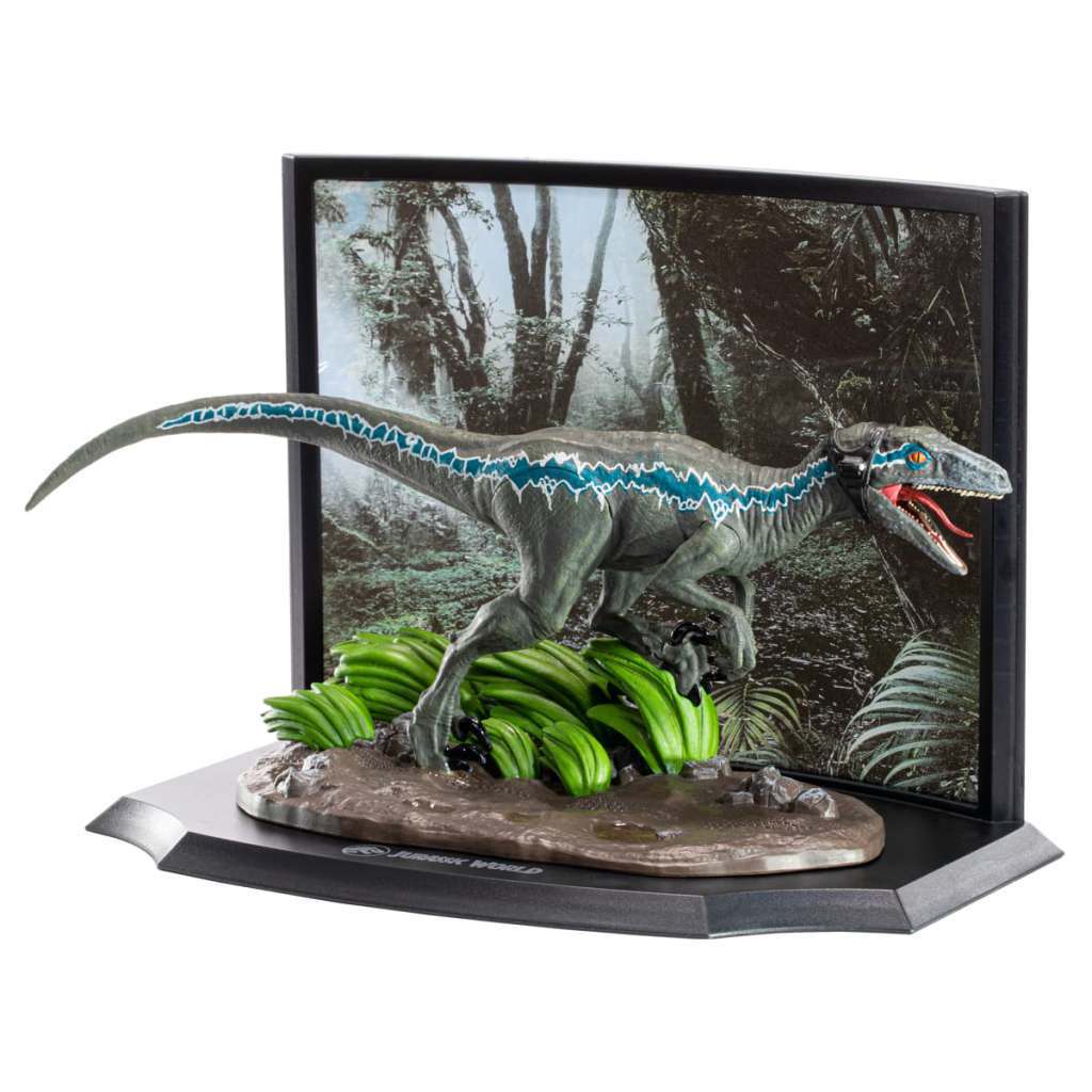 91267-JURASSIC PARK VELOCIRAPTOR BLUE DIORAMA