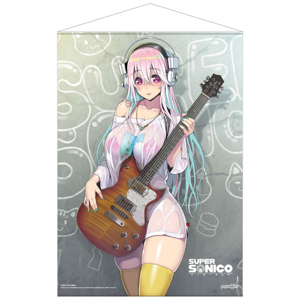 92423-SUPER SONICO WITH GUITAR WALL SCROLL