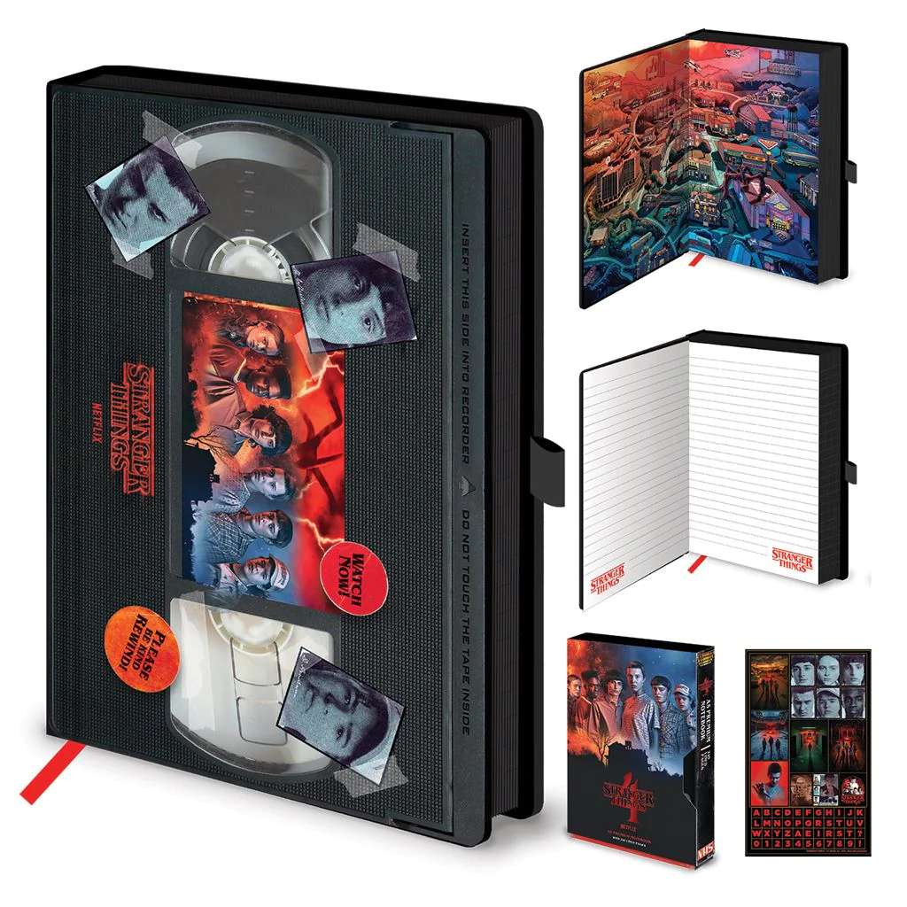 92456-STRANGER THINGS 4  A5 NOTEBOOK VHS