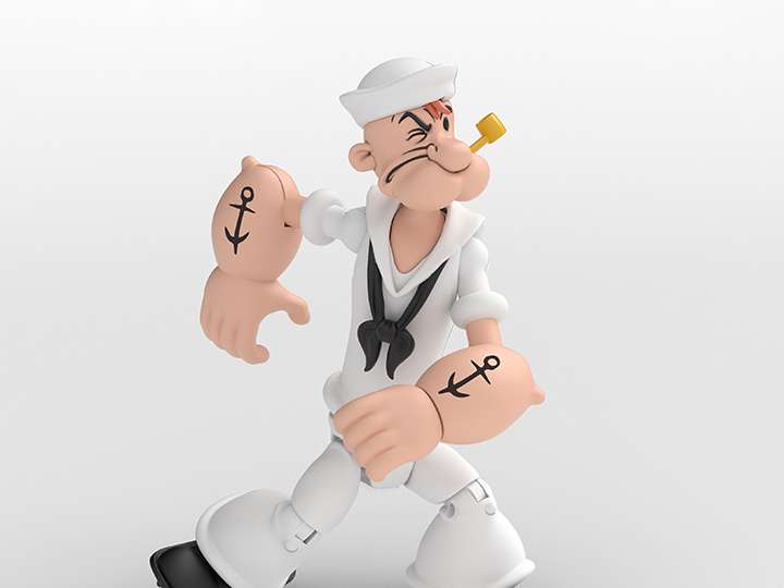 93223-POPEYE WAVE 2 POPEYE WHITE SUIT AF