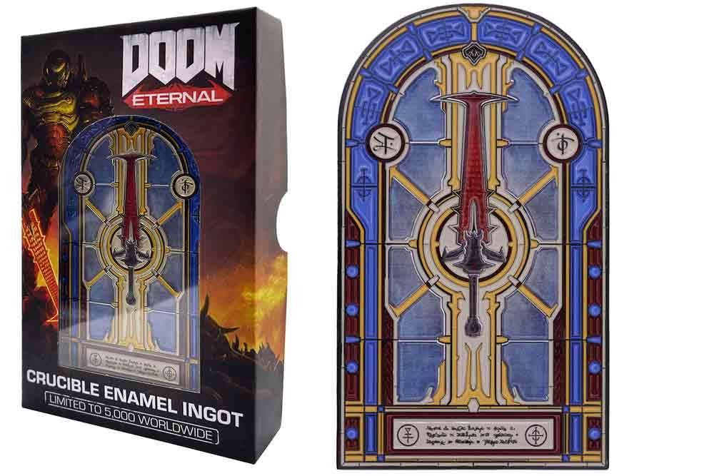 94124 DOOM LTD CRUCI.SWORD STAIN.GLASS INGOT