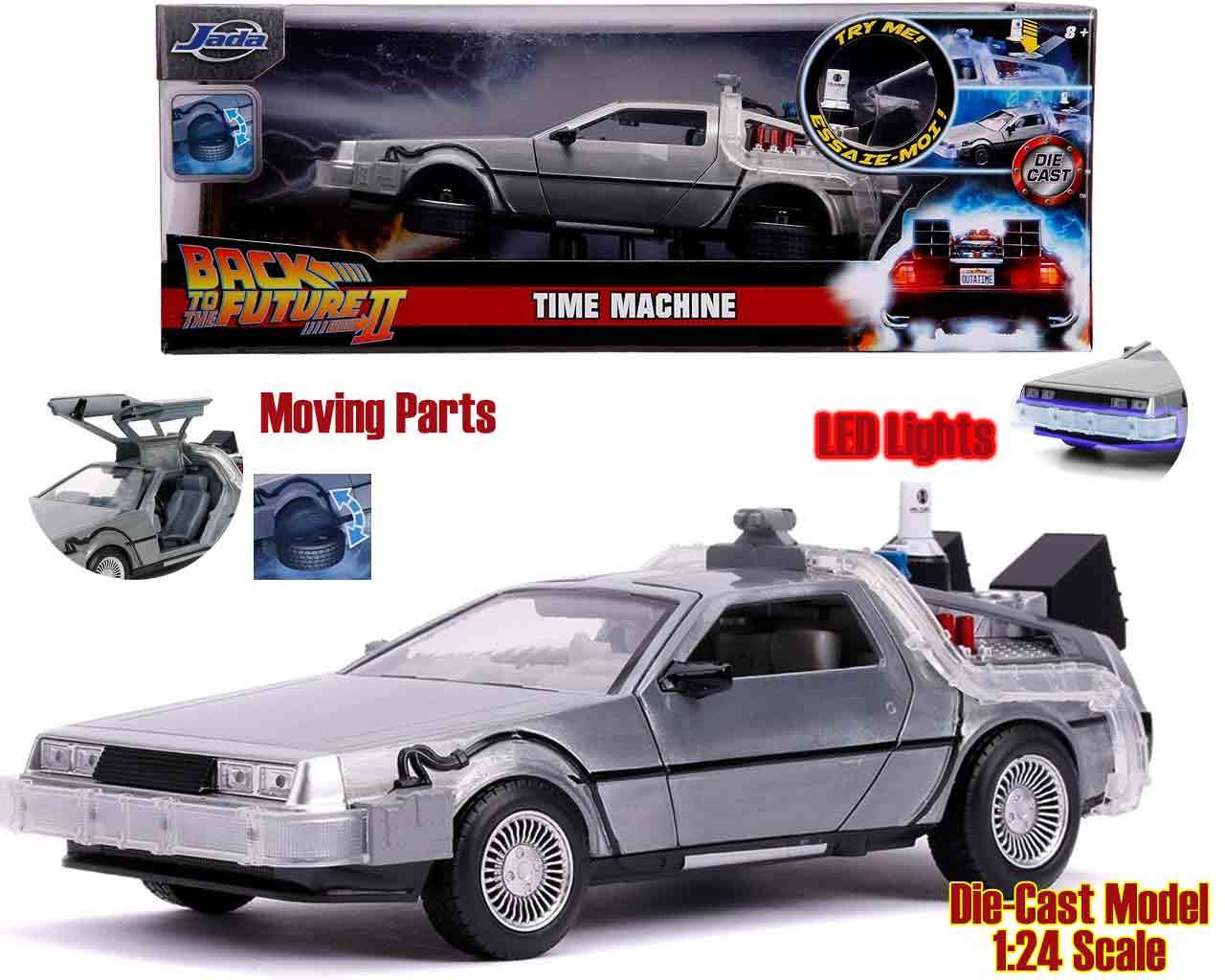 94985-BTTF II DELOREAN DIE CAST 1:24 W LIGHTS